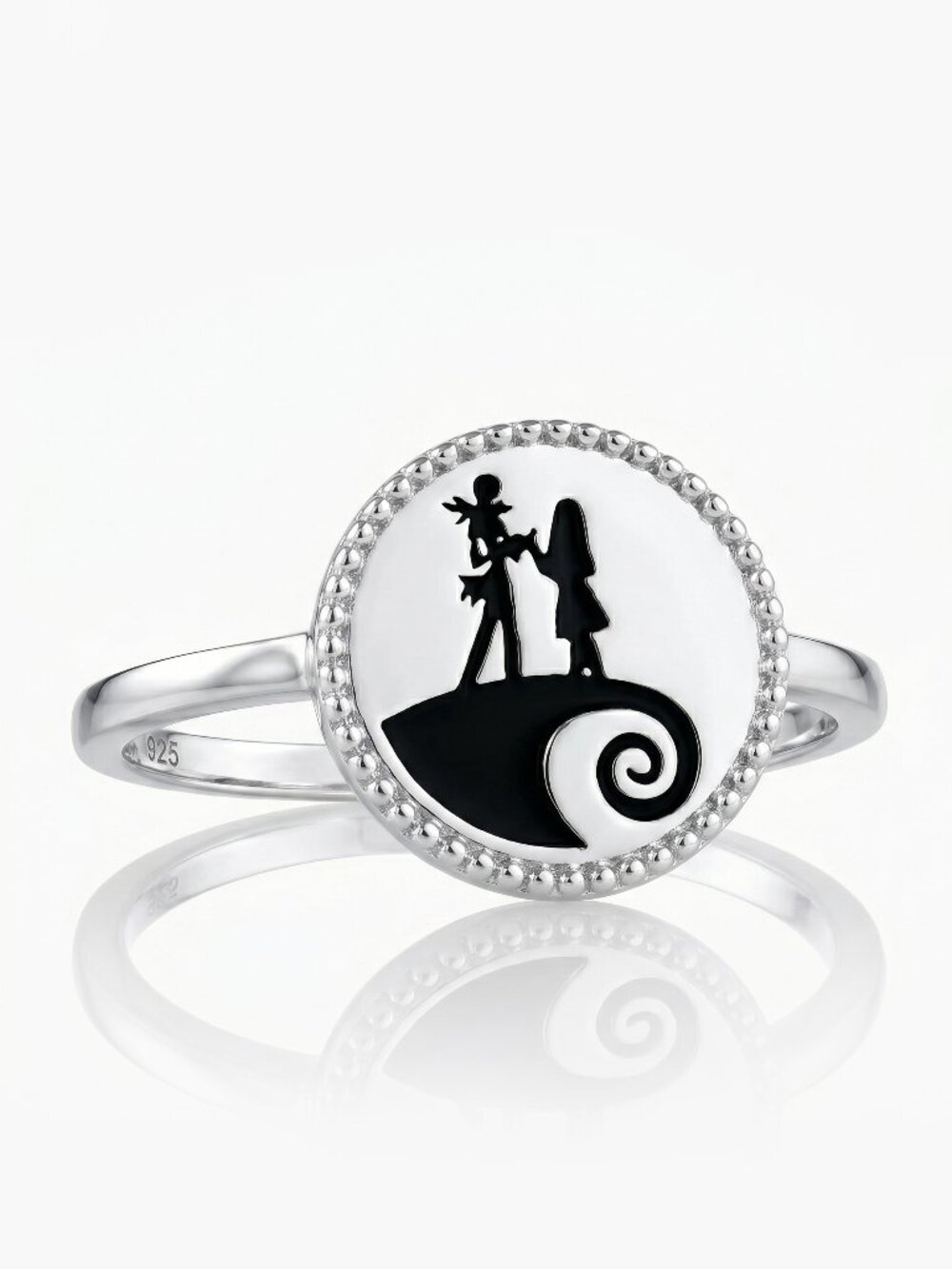 RARE Jack & Sally Ring, Nightmare Before - 925 Sterling Silver Disney Valentines